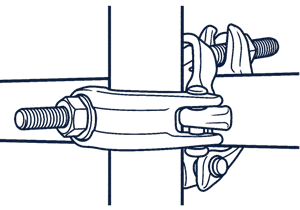 Tube and fitting scaffold connector